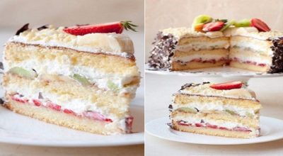 ТОРТ «САМА НЕЖНОСТЬ» Очень вкусный, легкий бисквитный торт с кремом Маскарпоне